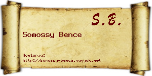 Somossy Bence névjegykártya