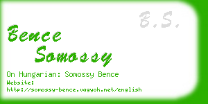 bence somossy business card